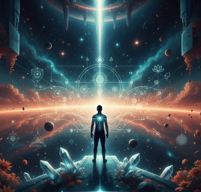 Persona meditando en un entorno natural, representando la conexión profunda y el descubrimiento interior