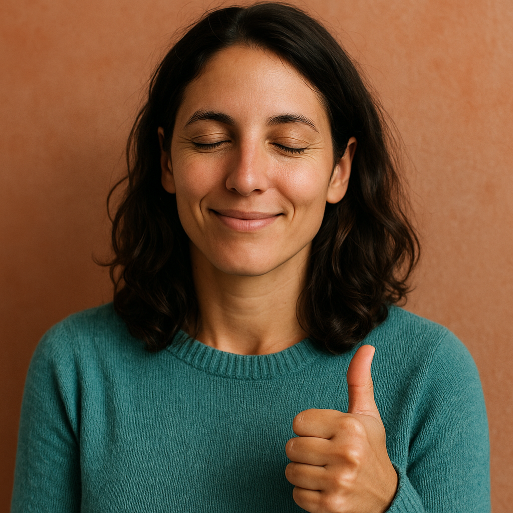 Persona que comparte su experiencia